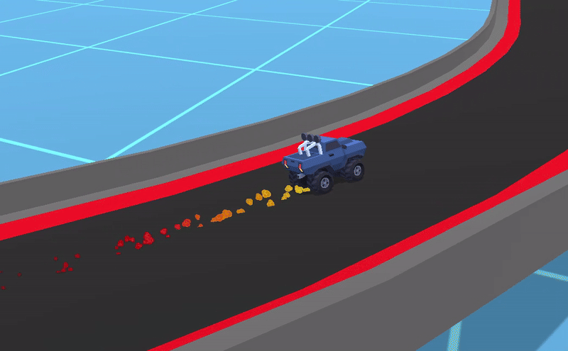 Neural-Evolution preview - cars driving an unseen track